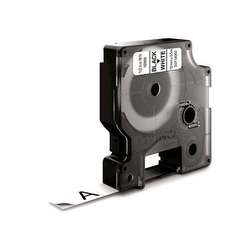 DYMO D1 -Durable Labels - Black on White - 12mm x 5.5m - Image 1