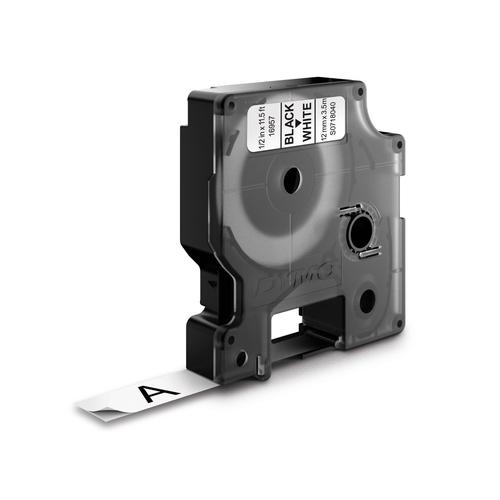 DYMO D1 -Durable Labels - Black on White - 12mm x 5.5m - Image 1