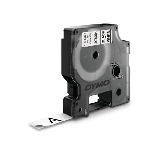 DYMO D1 -Durable Labels - Black on White - 12mm x 5.5m - Image 1