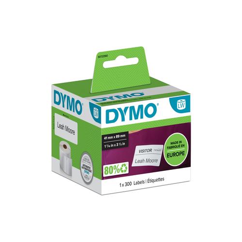 DYMO LW - Klein naambadgelabel - 41 x 89 mm - S0722560 - Image 1