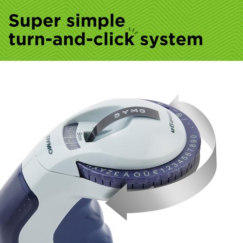 DYMO Omega labelmaker voor reliëfdruk | Kleine Lettertang met draaiklikwiel en ergonomisch ontwerp | Voor thuis, doe-het-zelven en knutselen (£/€, Ä, Ö & Ü) - Image 4
