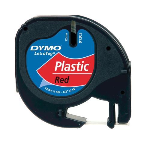 DYMO S0721630 labelprinter-tape Zwart op rood - Image 1