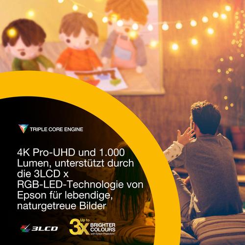 Epson EF-72 Projector met normale projectieafstand 1000 ANSI lumens 3LCD 4K (4096x2400) Zwart, Eiken, Zilver - Image 5