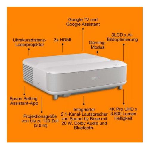 Epson EH-LS670W Projector met normale projectieafstand 3LCD UHD 4K (3840x2160) Wit - Image 5
