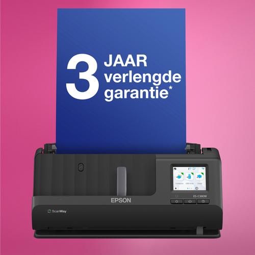 Epson ES-C380W compacte A4-documentscanner met Wi-Fi-connectiviteit en U-traject - Image 5