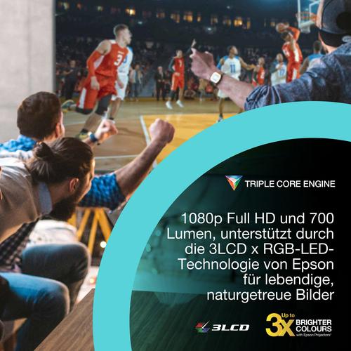 Epson V11HB72040 beamer/projector Projector met normale projectieafstand 700 ANSI lumens 3LCD 1080p (1920x1080) Zwart, Wit - Image 6