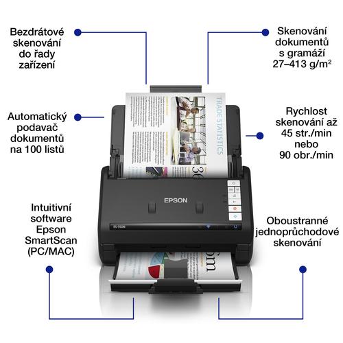 Epson WorkForce ES-550W ADF-scanner 600 x 600 DPI A4 Zwart - Image 2