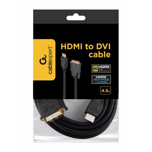 Gembird 5m, HDMI/DVI, M/M DVI-D Zwart - Image 2