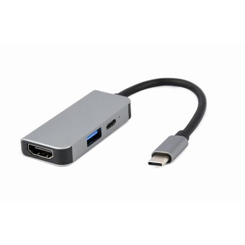 Gembird A-CM-COMBO3-02 laptop dock & poortreplicator Bedraad USB 3.2 Gen 1 (3.1 Gen 1) Type-C Zilver - Image 2