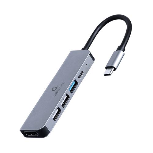 Gembird A-CM-COMBO5-03 laptop dock & poortreplicator Bedraad USB 3.2 Gen 1 (3.1 Gen 1) Type-C Zilver - Image 2