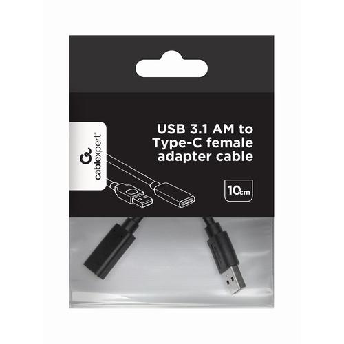 Gembird A-USB3-AMCF-01 USB-kabel USB 3.2 Gen 1 (3.1 Gen 1) 0,1 m USB A USB C Zwart
