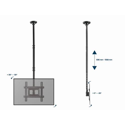Gembird CM-70ST-01 tv-bevestiging 177,8 cm (70") Zwart - Image 7