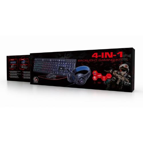 Gembird GGS-UMGL4-02 toetsenbord Inclusief muis Gamen USB QWERTY Amerikaans Engels Zwart - Image 6