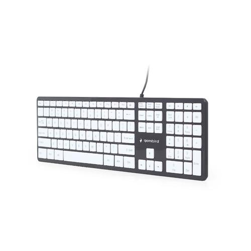 Gembird KB-MCH-02-BKW toetsenbord Kantoor USB QWERTY Engels Zwart, Wit - Image 6