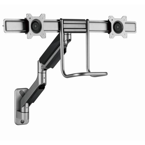 Gembird Laikiklis Adjustable wall 2-display mounting arm 17-32inch iki 8kg - Image 1