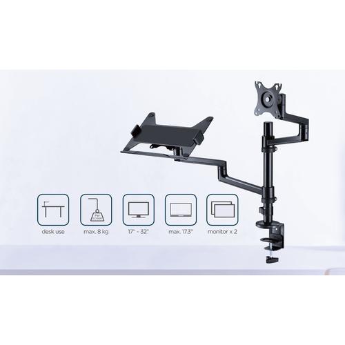 Gembird MA-DA-04 flat panel bureau steun 81,3 cm (32") Zwart - Image 3