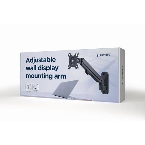 Gembird MA-WA1-01 flat panel bureau steun 68,6 cm (27") Muur Zwart - Image 1