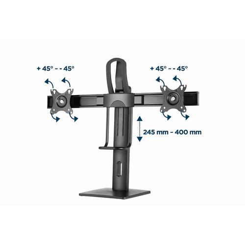 Gembird MS-D2-01 flat panel bureau steun 68,6 cm (27") Zwart - Image 10
