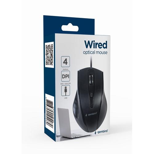 Gembird MUS-4B-02 muis Kantoor Rechtshandig USB Optisch 1200 DPI - Image 2
