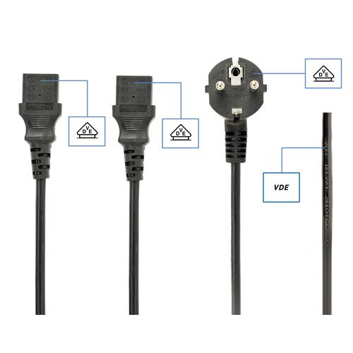 Gembird PC-186-ML6 electriciteitssnoer Zwart 2 m CEE7/4 - Image 3