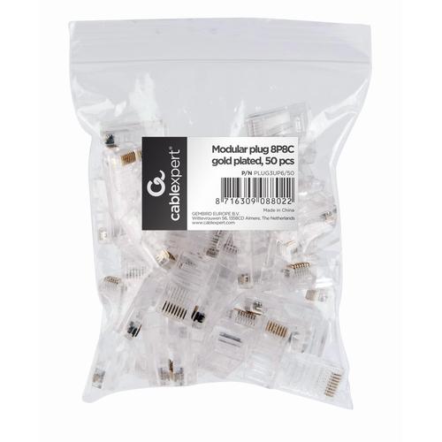 Gembird PLUG3UP6/50 kabel-connector RJ-45 Transparant