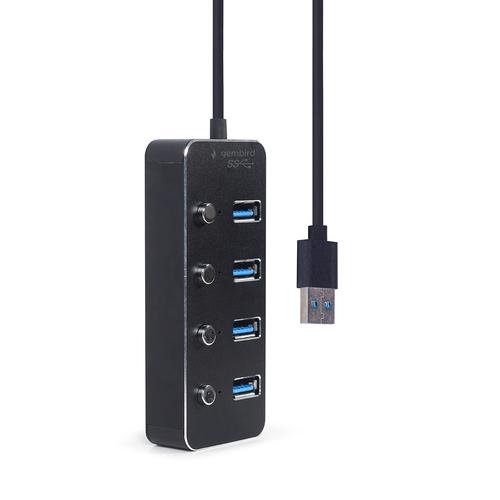 Gembird UHB-U3P4P-01 interface hub USB 3.2 Gen 1 (3.1 Gen 1) Type-A 5000 Mbit/s Zwart - Image 7