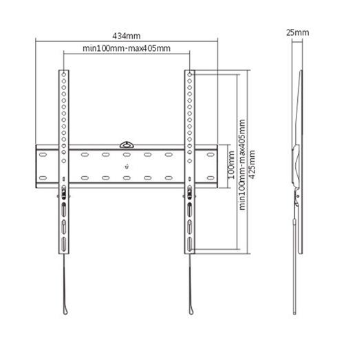 Gembird WM-55F-02 tv-bevestiging 139,7 cm (55") Zwart - Image 2