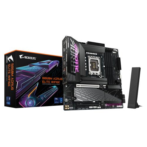 GIGABYTE B860M AORUS ELITE WIFI6E Intel B860 LGA 1851 (Socket V1) micro ATX - Image 1
