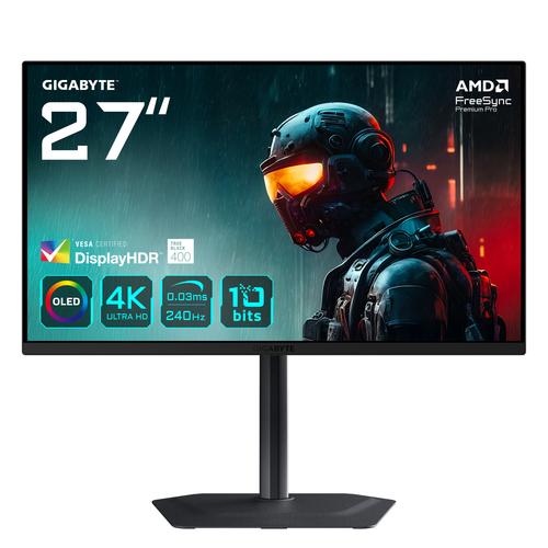 GIGABYTE MO27U2 OLED 4K UHD Gaming Monitor computer monitor 68,6 cm (27") 3840 x 2160 Pixels 4K Ultra HD QD-OLED Zwart - Image 1