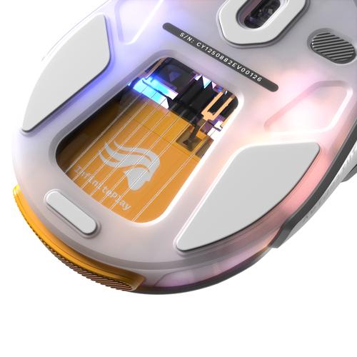 Glorious Gaming - draadloze gamingmuis Model O3 - Uitwisselbaar InfinitePlay-batterijsysteem, 8k polling, 130M click optische schakelaars, licht gewicht van 66 g, 30K DPI optische sensor, RGB - Wit - Image 2