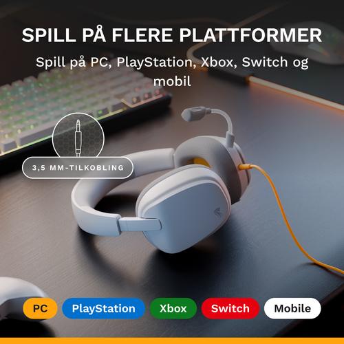 Glorious Gaming Glorious GHS Eternal - Stereo gaming headset voor pc, PS5, PS4, Xbox, Switch - Custom-tuned, gekantelde drivers, verstelbare, kristalheldere, afneembare mic, 3,5 mm - Duurzaam, dag/nacht comfort - Wit - Image 10