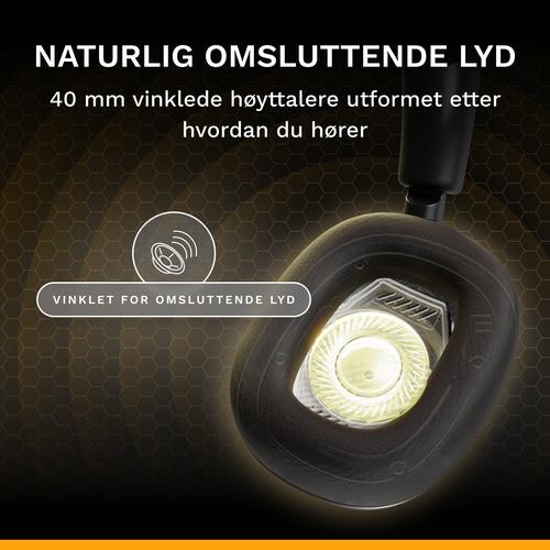 Glorious Gaming Glorious GHS Eternal - Stereo gaming headset voor pc, PS5, PS4, Xbox, Switch - Custom-tuned gekantelde drivers, verstelbare kristalheldere afneembare mic, 3,5 mm - Duurzaam dag/nacht comfort - Zwart - Image 4