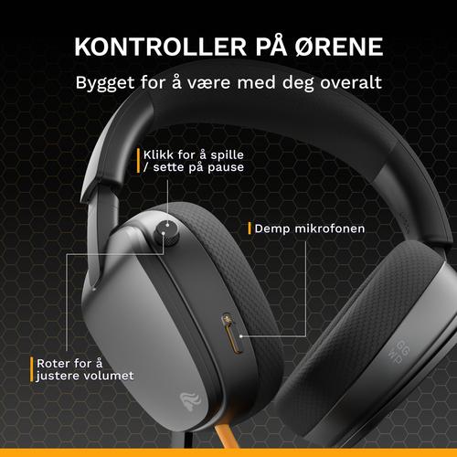 Glorious Gaming Glorious GHS Eternal - Stereo gaming headset voor pc, PS5, PS4, Xbox, Switch - Custom-tuned gekantelde drivers, verstelbare kristalheldere afneembare mic, 3,5 mm - Duurzaam dag/nacht comfort - Zwart - Image 9