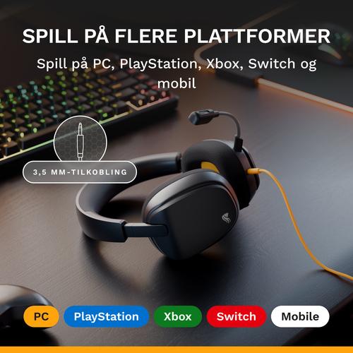 Glorious Gaming Glorious GHS Eternal - Stereo gaming headset voor pc, PS5, PS4, Xbox, Switch - Custom-tuned gekantelde drivers, verstelbare kristalheldere afneembare mic, 3,5 mm - Duurzaam dag/nacht comfort - Zwart - Image 10