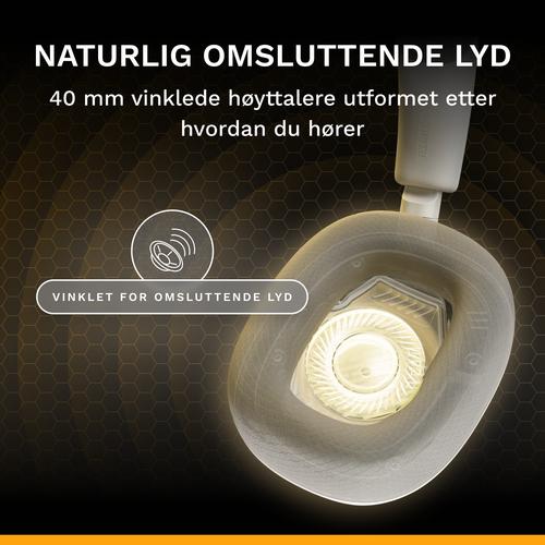 Glorious Gaming Glorious GHS Eternal - Stereo gaming headset voor pc, PS5, PS4, Xbox, Switch - Custom-tuned, gekantelde drivers, verstelbare, kristalheldere, afneembare mic, 3,5 mm - Duurzaam, dag/nacht comfort - Wit - Image 5