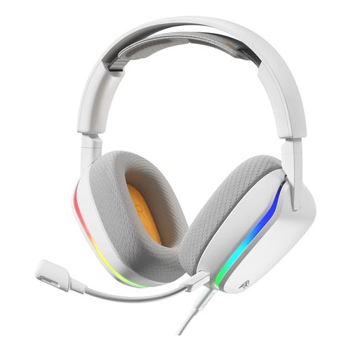Glorious Gaming Glorious GHS Eternal RGB - Stereo RGB headset voor pc, PS5, PS4, Switch - Custom-tuned, gekantelde drivers, verstelbare, kristalheldere, afneembare mic, USB-C - Duurzaam, dag/nacht comfort - Wit - Image 1