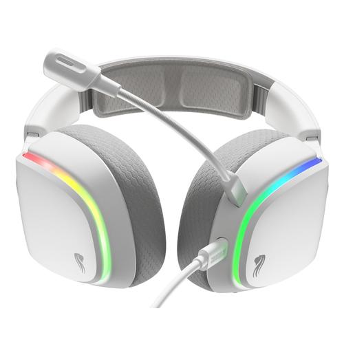 Glorious Gaming Glorious GHS Eternal RGB - Stereo RGB headset voor pc, PS5, PS4, Switch - Custom-tuned, gekantelde drivers, verstelbare, kristalheldere, afneembare mic, USB-C - Duurzaam, dag/nacht comfort - Wit - Image 2