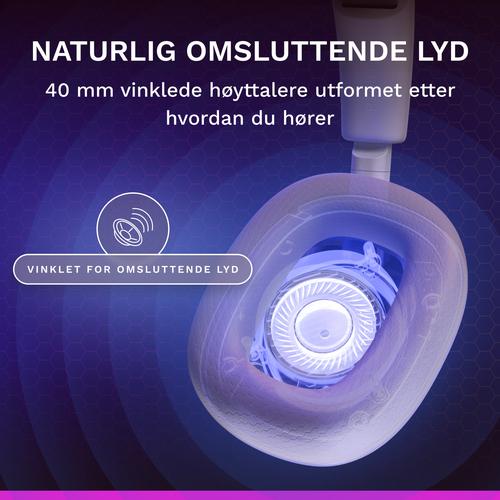 Glorious Gaming Glorious GHS Eternal RGB - Stereo RGB headset voor pc, PS5, PS4, Switch - Custom-tuned, gekantelde drivers, verstelbare, kristalheldere, afneembare mic, USB-C - Duurzaam, dag/nacht comfort - Wit - Image 5