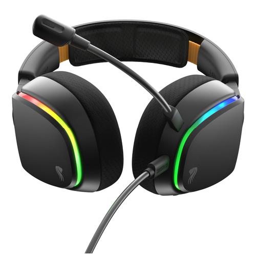Glorious Gaming Glorious GHS Eternal RGB - Stereo RGB headset voor pc, PS5, PS4, Switch - Custom-tuned, gekantelde drivers, verstelbare, kristalheldere, afneembare mic, USB-C - Duurzaam, dag/nacht comfort - Zwart - Image 2