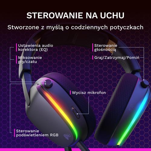 Glorious Gaming Glorious GHS Eternal RGB - Stereo RGB headset voor pc, PS5, PS4, Switch - Custom-tuned, gekantelde drivers, verstelbare, kristalheldere, afneembare mic, USB-C - Duurzaam, dag/nacht comfort - Zwart - Image 7