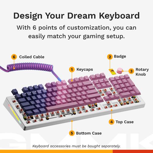 Glorious Gaming GMMK 3 100% Prebuilt toetsenbord Gamen USB QWERTY Amerikaans Engels Wit - Image 2