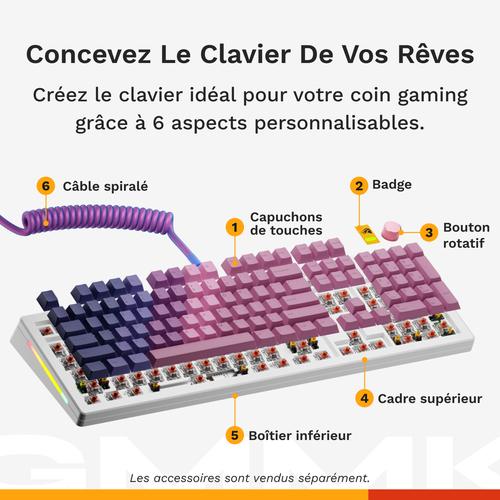Glorious Gaming GMMK 3 100% Prebuilt toetsenbord Gamen USB QWERTY Amerikaans Engels Wit - Image 7