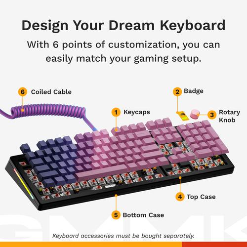 Glorious Gaming GMMK 3 100% Prebuilt toetsenbord Gamen USB AZERTY Frans Zwart - Image 2