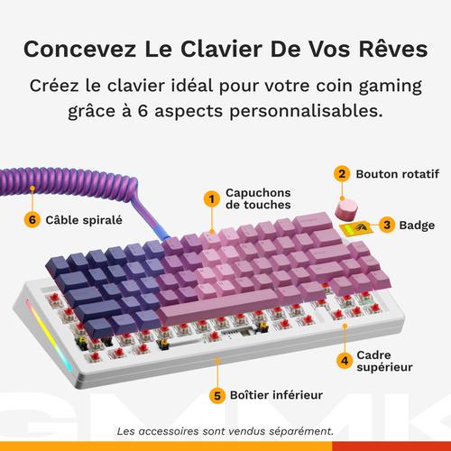 Glorious Gaming GMMK 3 65% Prebuilt toetsenbord Gamen USB QWERTY Amerikaans Engels Wit - Image 8