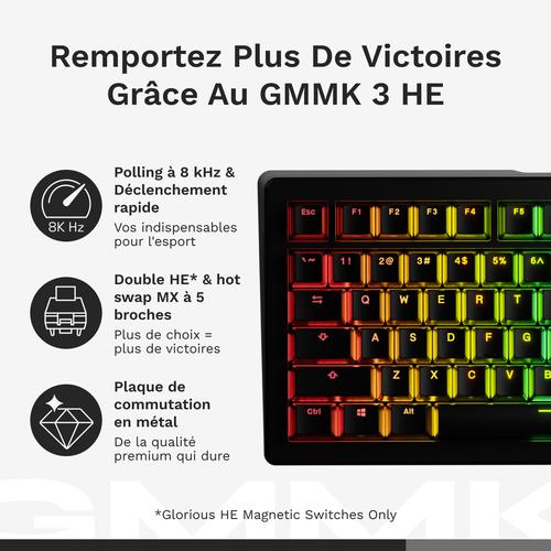 Glorious Gaming GMMK 3 HE 100% Prebuilt toetsenbord Gamen USB QWERTY Amerikaans Engels Zwart - Image 2