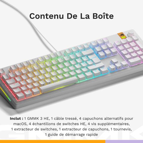 Glorious Gaming GMMK 3 HE 100% Prebuilt toetsenbord Gamen USB AZERTY Frans Wit - Image 2