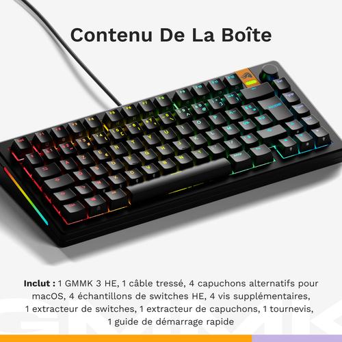 Glorious Gaming GMMK 3 HE 75% Prebuilt toetsenbord Gamen USB AZERTY Frans Zwart - Image 2