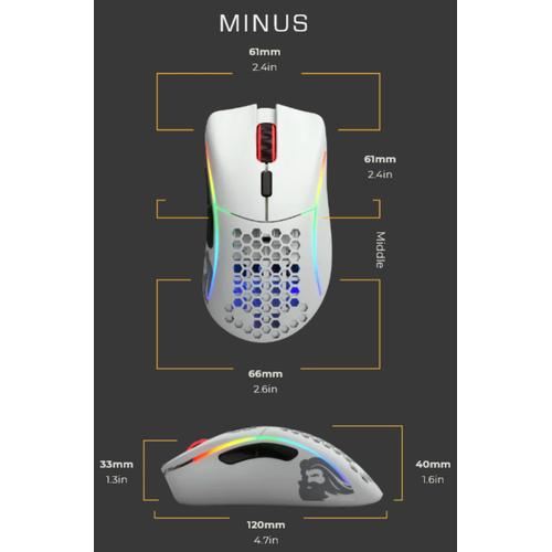 Glorious Gaming Model D Minus muis Gamen Rechtshandig USB Type-A Optisch 3200 DPI - Image 8