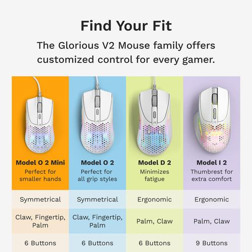 Glorious Gaming Model O 2 Mini muis Gamen Rechtshandig USB Type-A Optisch 26000 DPI - Image 10