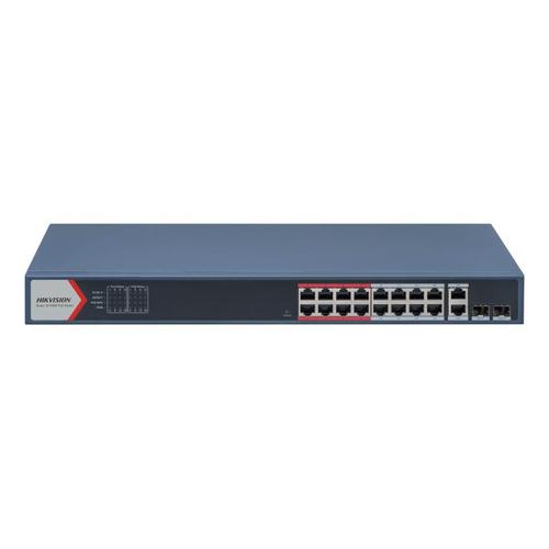 Hikvision DS-3E1318P-EI(B) netwerk-switch Managed Fast Ethernet (10/100) Power over Ethernet (PoE) Blauw - Image 1